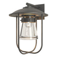 Hubbardton Forge 2019 Coastal Natural Iron Clear Glass (ZM) Erlenmeyer Large Outdoor Sconce