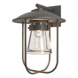 Hubbardton Forge 2019 Coastal Natural Iron Clear Glass (ZM) Erlenmeyer Large Outdoor Sconce
