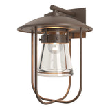 Hubbardton Forge 2019 Coastal Bronze Clear Glass (ZM) Erlenmeyer Large Outdoor Sconce