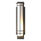 Hubbardton Forge 2009 Coastal Natural Iron Opal Glass (GG) After Hours Large Outdoor Sconce
