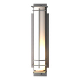 Hubbardton Forge 2009 Coastal Burnished Steel Opal Glass (GG) After Hours Large Outdoor Sconce