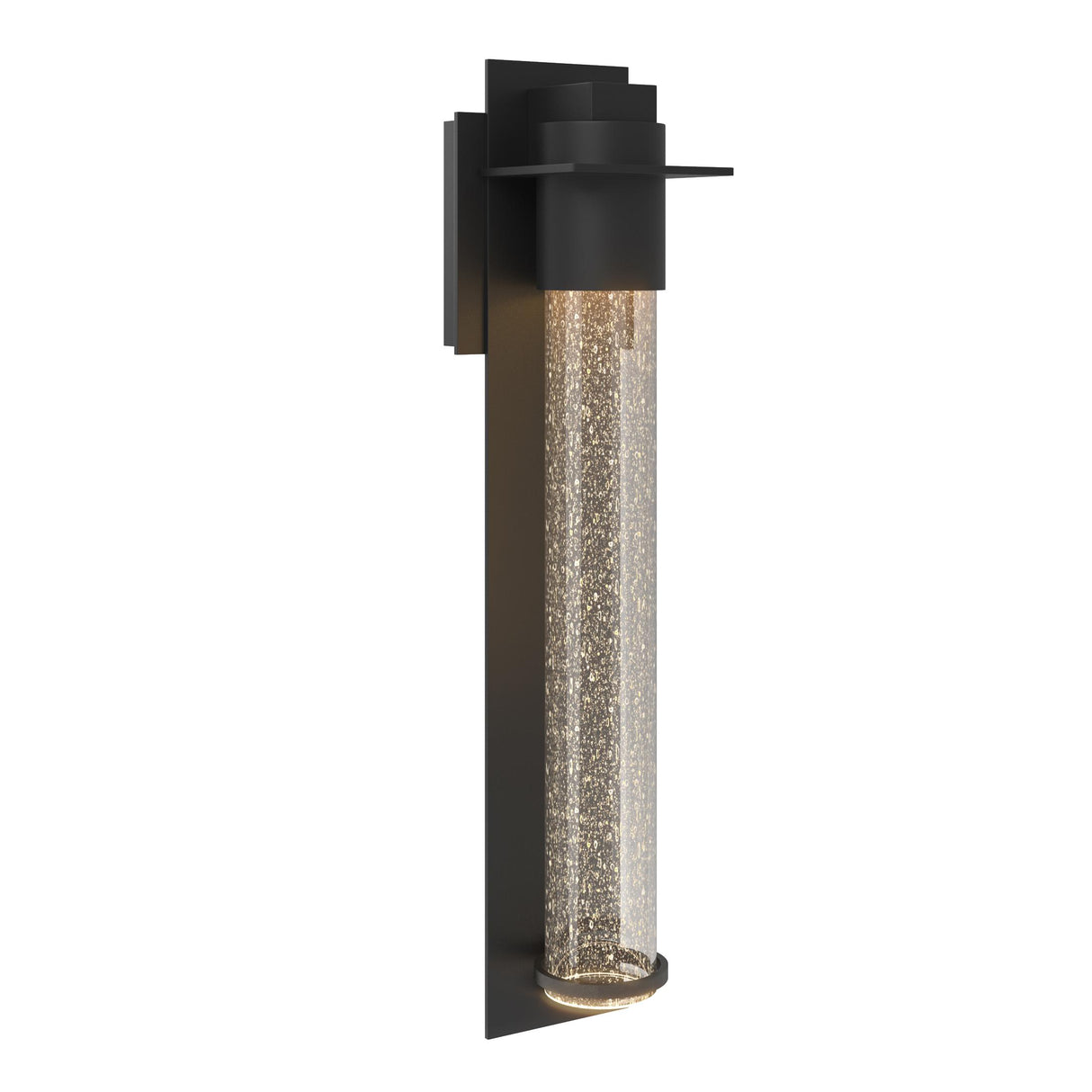 Hubbardton Forge 2009 Coastal Black Seeded Clear Glass (II) Airis Small Dark Sky Friendly Outdoor Sconce