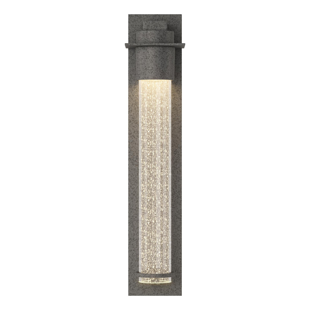 Hubbardton Forge 2009 Coastal Natural Iron Seeded Clear Glass (II) Airis Medium Dark Sky Friendly Outdoor Sconce