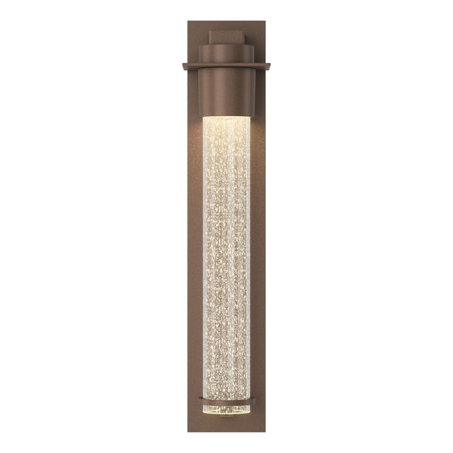 Hubbardton Forge 2009 Coastal Bronze Seeded Clear Glass (II) Airis Medium Dark Sky Friendly Outdoor Sconce
