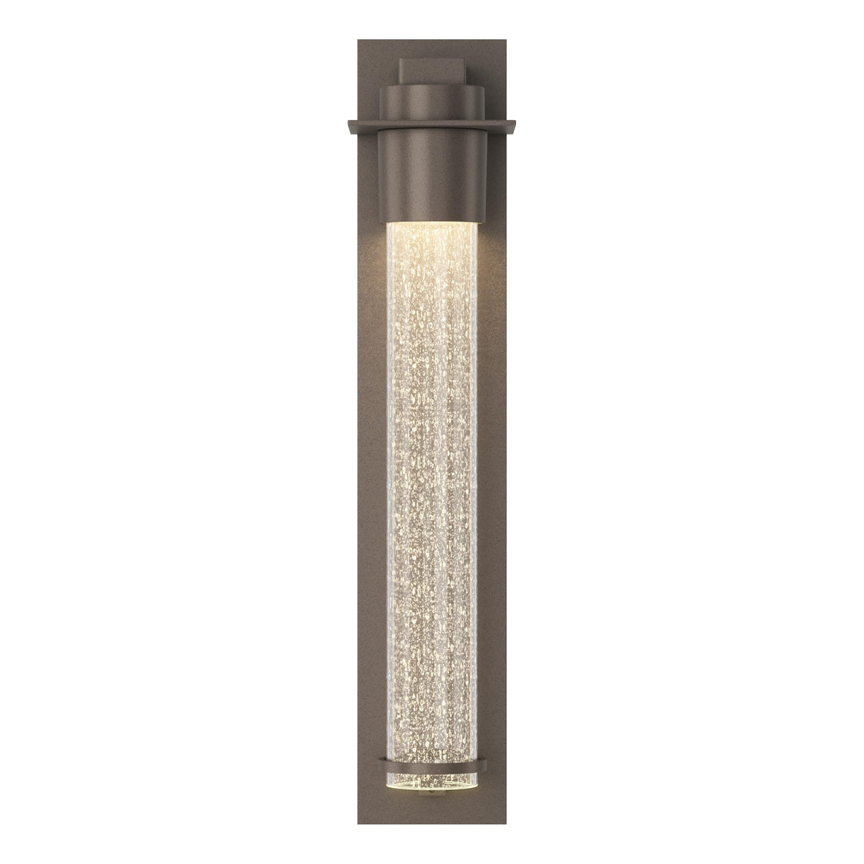 Hubbardton Forge 2009 Coastal Dark Smoke Seeded Clear Glass (II) Airis Medium Dark Sky Friendly Outdoor Sconce