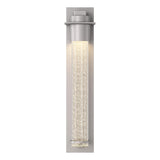 Hubbardton Forge 2009 Coastal Burnished Steel Seeded Clear Glass (II) Airis Medium Dark Sky Friendly Outdoor Sconce
