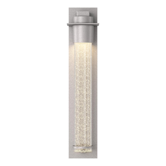 Hubbardton Forge 2009 Coastal Burnished Steel Seeded Clear Glass (II) Airis Medium Dark Sky Friendly Outdoor Sconce