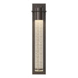 Hubbardton Forge 2009 Coastal Oil Rubbed Bronze Seeded Clear Glass (II) Airis Medium Dark Sky Friendly Outdoor Sconce