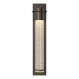 Hubbardton Forge 2009 Coastal Oil Rubbed Bronze Seeded Clear Glass (II) Airis Medium Dark Sky Friendly Outdoor Sconce