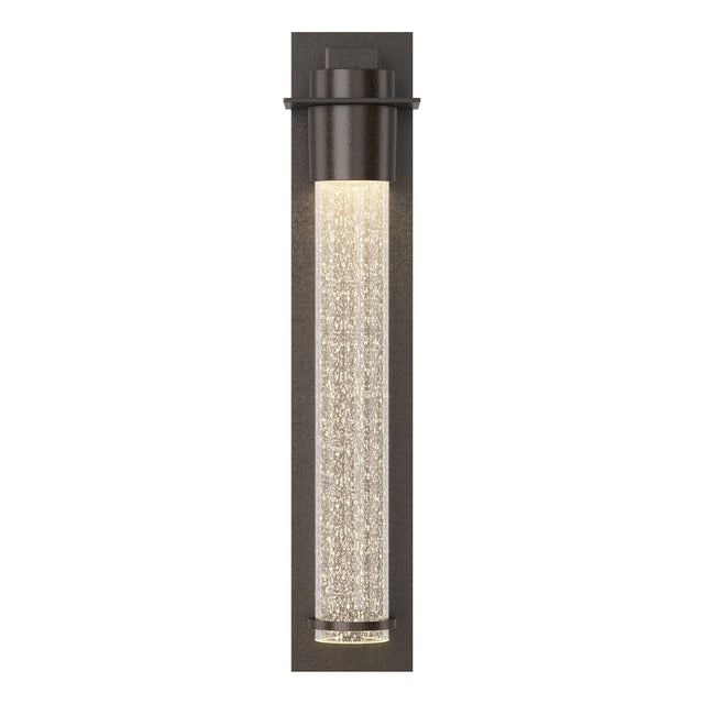 Hubbardton Forge 2009 Coastal Oil Rubbed Bronze Seeded Clear Glass (II) Airis Medium Dark Sky Friendly Outdoor Sconce