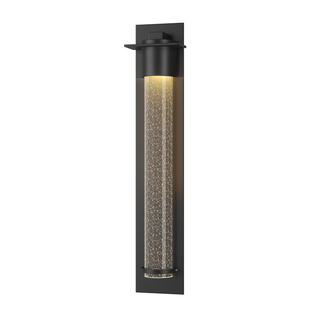 Hubbardton Forge 2010 Coastal Black Seeded Clear Glass (II) Airis Large Dark Sky Friendly Outdoor Sconce