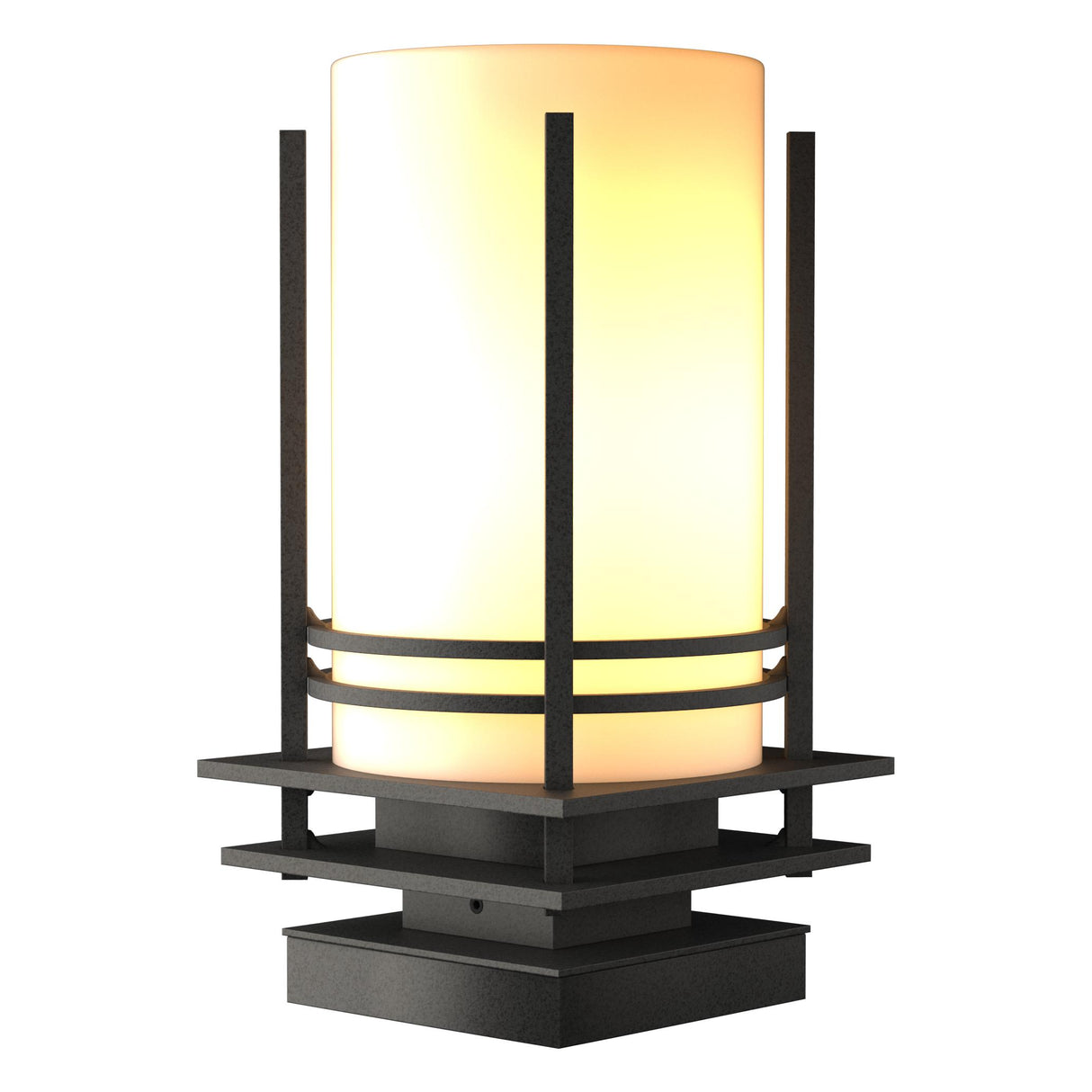 Hubbardton Forge 2003 Coastal Natural Iron Opal Glass (GG) Banded Outdoor Pier Mount