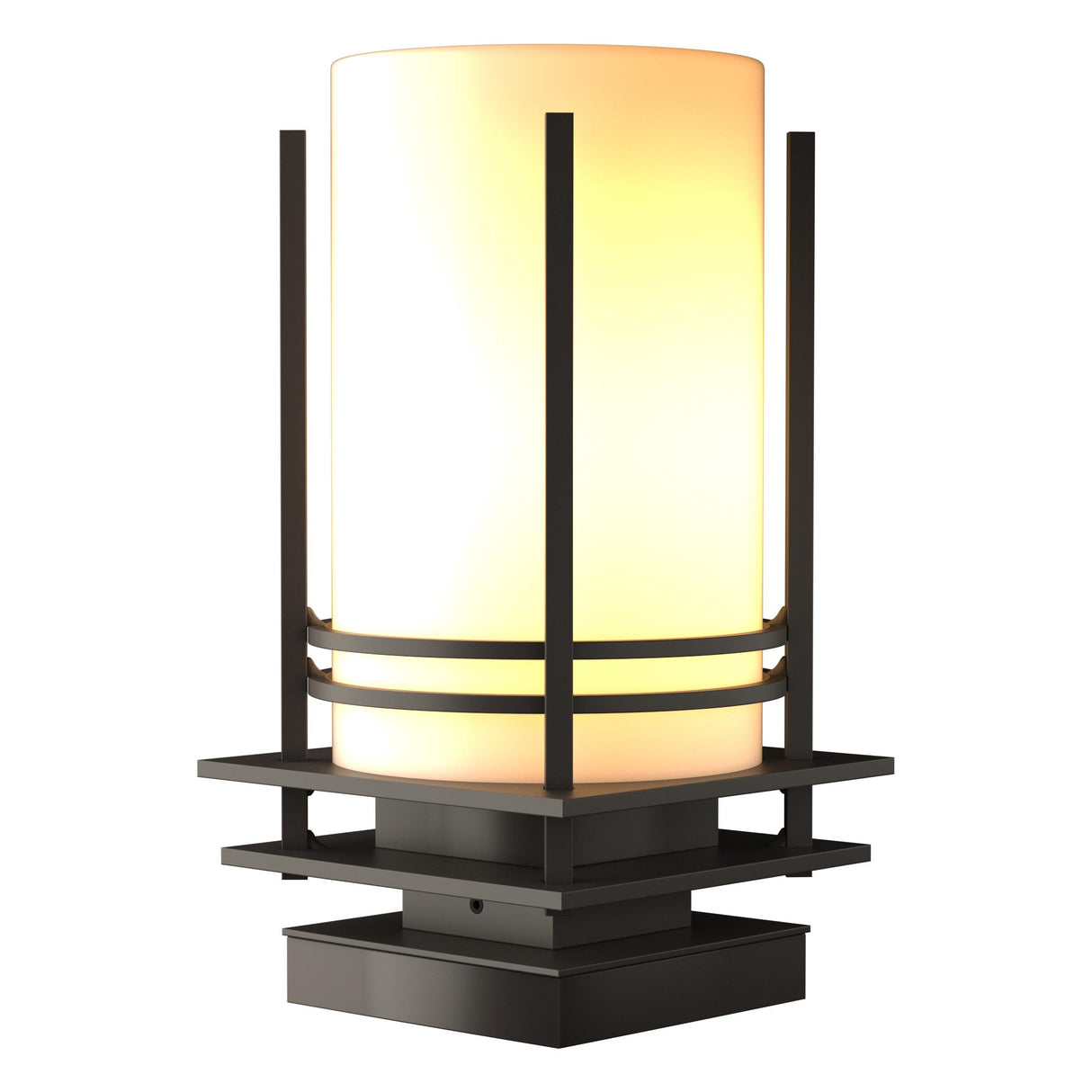 Hubbardton Forge 2003 Coastal Dark Smoke Opal Glass (GG) Banded Outdoor Pier Mount