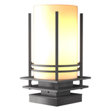 Hubbardton Forge 2003 Coastal Burnished Steel Opal Glass (GG) Banded Outdoor Pier Mount