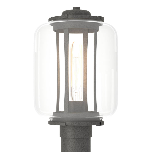 Hubbardton Forge 2022 Coastal Natural Iron Clear Glass (ZM) Fairwinds Outdoor Post Light
