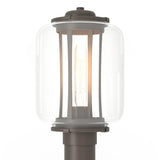 Hubbardton Forge 2022 Coastal Dark Smoke Clear Glass (ZM) Fairwinds Outdoor Post Light