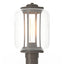 Hubbardton Forge 2022 Coastal Dark Smoke Clear Glass (ZM) Fairwinds Outdoor Post Light