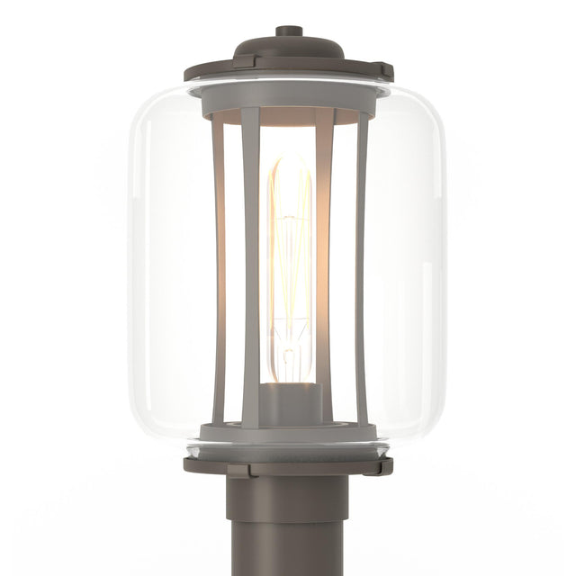 Hubbardton Forge 2022 Coastal Dark Smoke Clear Glass (ZM) Fairwinds Outdoor Post Light