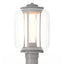 Hubbardton Forge 2022 Coastal Burnished Steel Clear Glass (ZM) Fairwinds Outdoor Post Light