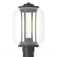 Hubbardton Forge 2022 Coastal Black Clear Glass (ZM) Fairwinds Outdoor Post Light