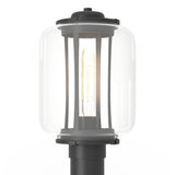 Hubbardton Forge 2022 Coastal Black Clear Glass (ZM) Fairwinds Outdoor Post Light