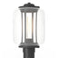 Hubbardton Forge 2022 Coastal Black Clear Glass (ZM) Fairwinds Outdoor Post Light