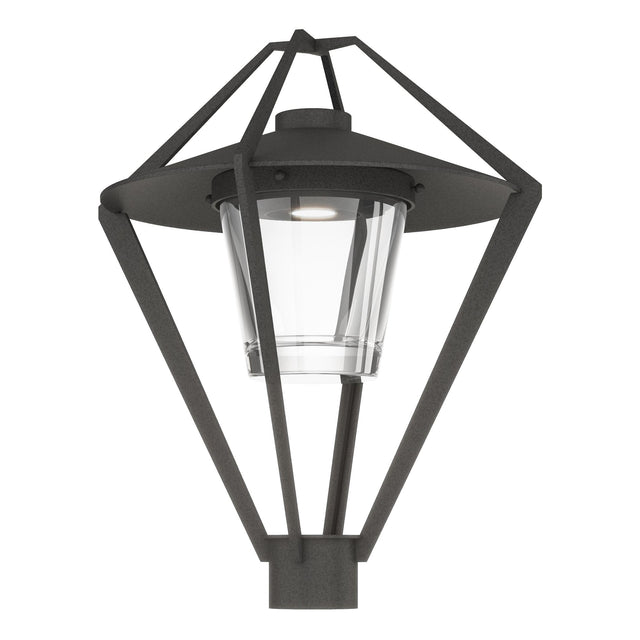 Hubbardton Forge 2022 Coastal Natural Iron Clear Glass (ZM) Stellar Post Light