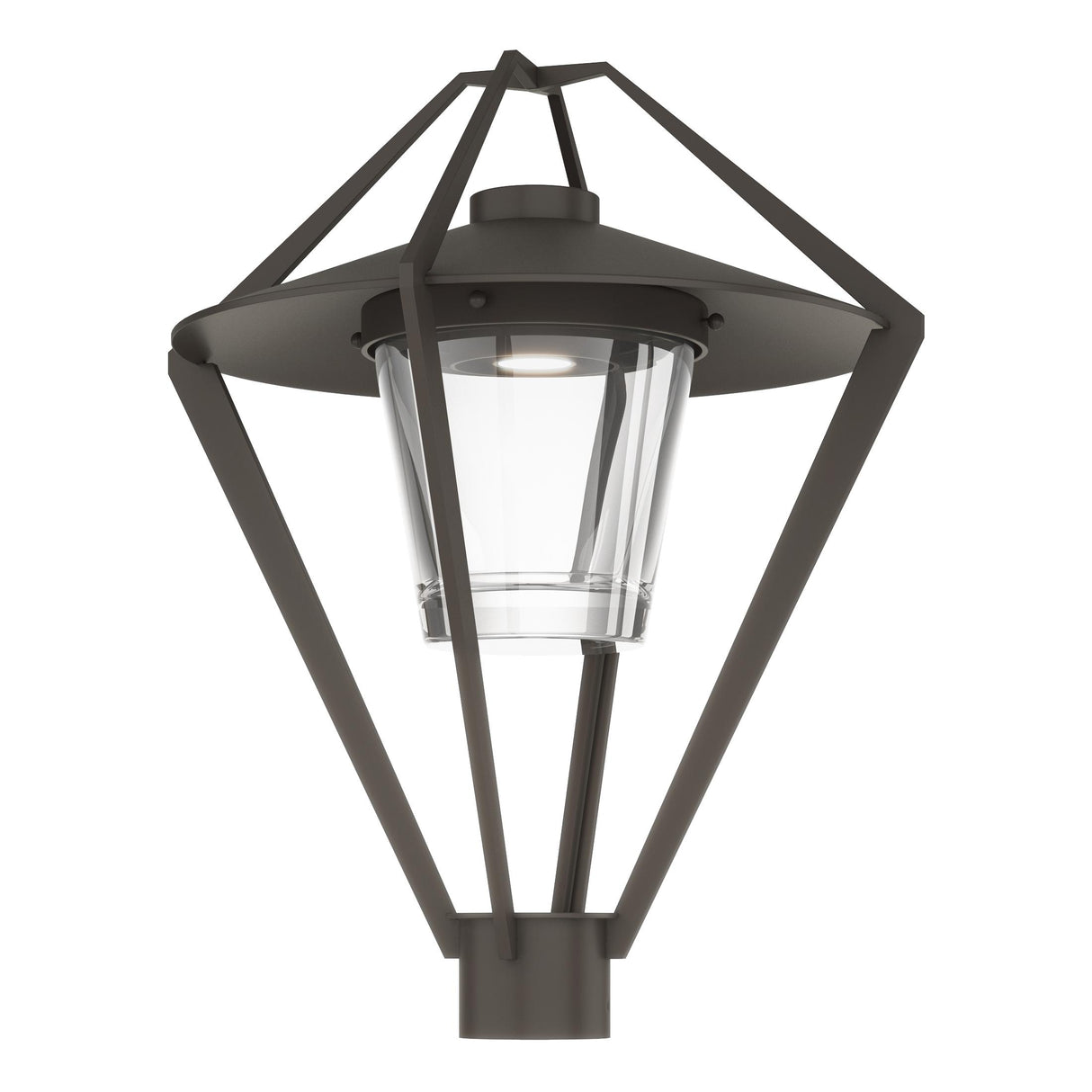 Hubbardton Forge 2022 Coastal Dark Smoke Clear Glass (ZM) Stellar Post Light