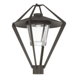 Hubbardton Forge 2022 Coastal Dark Smoke Clear Glass (ZM) Stellar Post Light