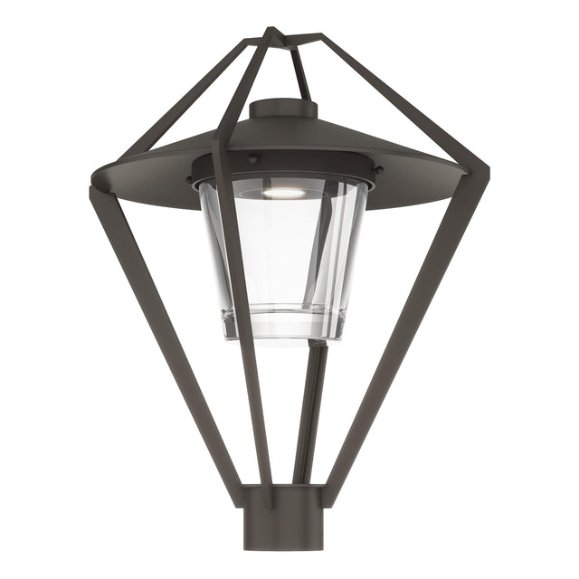 Hubbardton Forge 2022 Coastal Dark Smoke Clear Glass (ZM) Stellar Post Light
