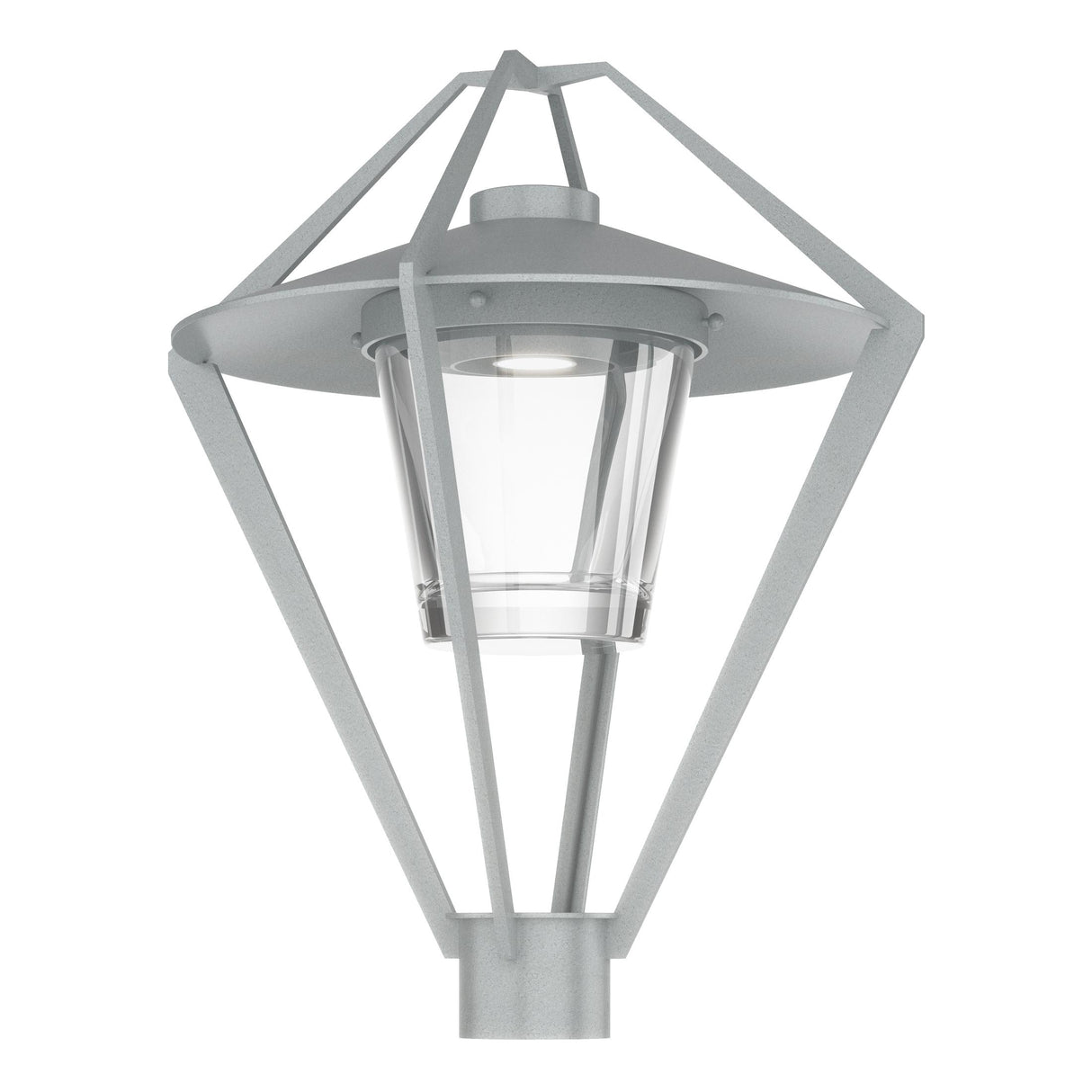 Hubbardton Forge 2022 Coastal Burnished Steel Clear Glass (ZM) Stellar Post Light