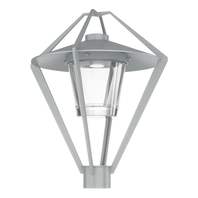 Hubbardton Forge 2022 Coastal Burnished Steel Clear Glass (ZM) Stellar Post Light