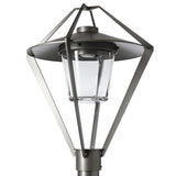 Hubbardton Forge 2022 Coastal Burnished Steel Clear Glass (ZM) Stellar Post Light