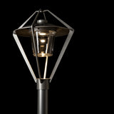 Hubbardton Forge 2022 Coastal Burnished Steel Clear Glass (ZM) Stellar Post Light