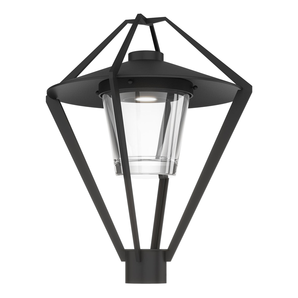 Hubbardton Forge 2022 Coastal Black Clear Glass (ZM) Stellar Post Light