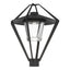 Hubbardton Forge 2022 Coastal Black Clear Glass (ZM) Stellar Post Light