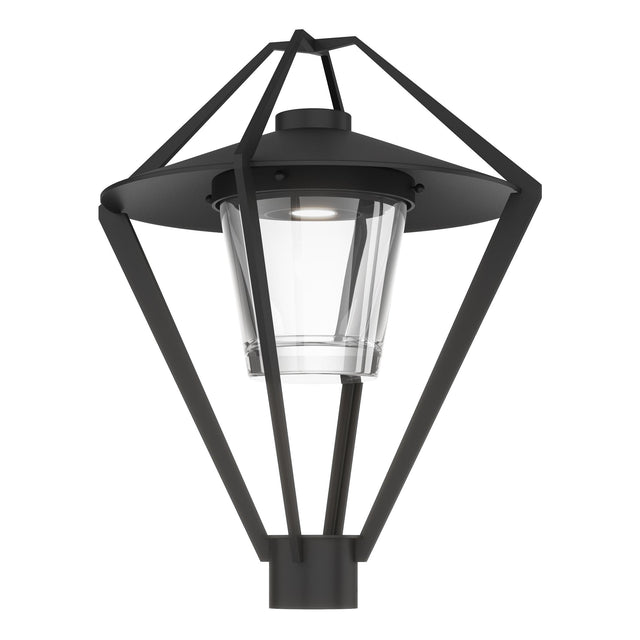 Hubbardton Forge 2022 Coastal Black Clear Glass (ZM) Stellar Post Light