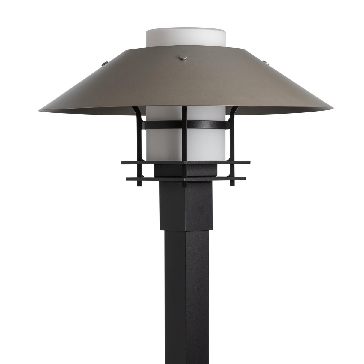Hubbardton Forge 2021 Coastal Black Coastal Burnished Steel Opal Glass (GG) Henry Outdoor Post Light