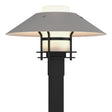 Hubbardton Forge 2021 Coastal Black Coastal Burnished Steel Opal Glass (GG) Henry Outdoor Post Light