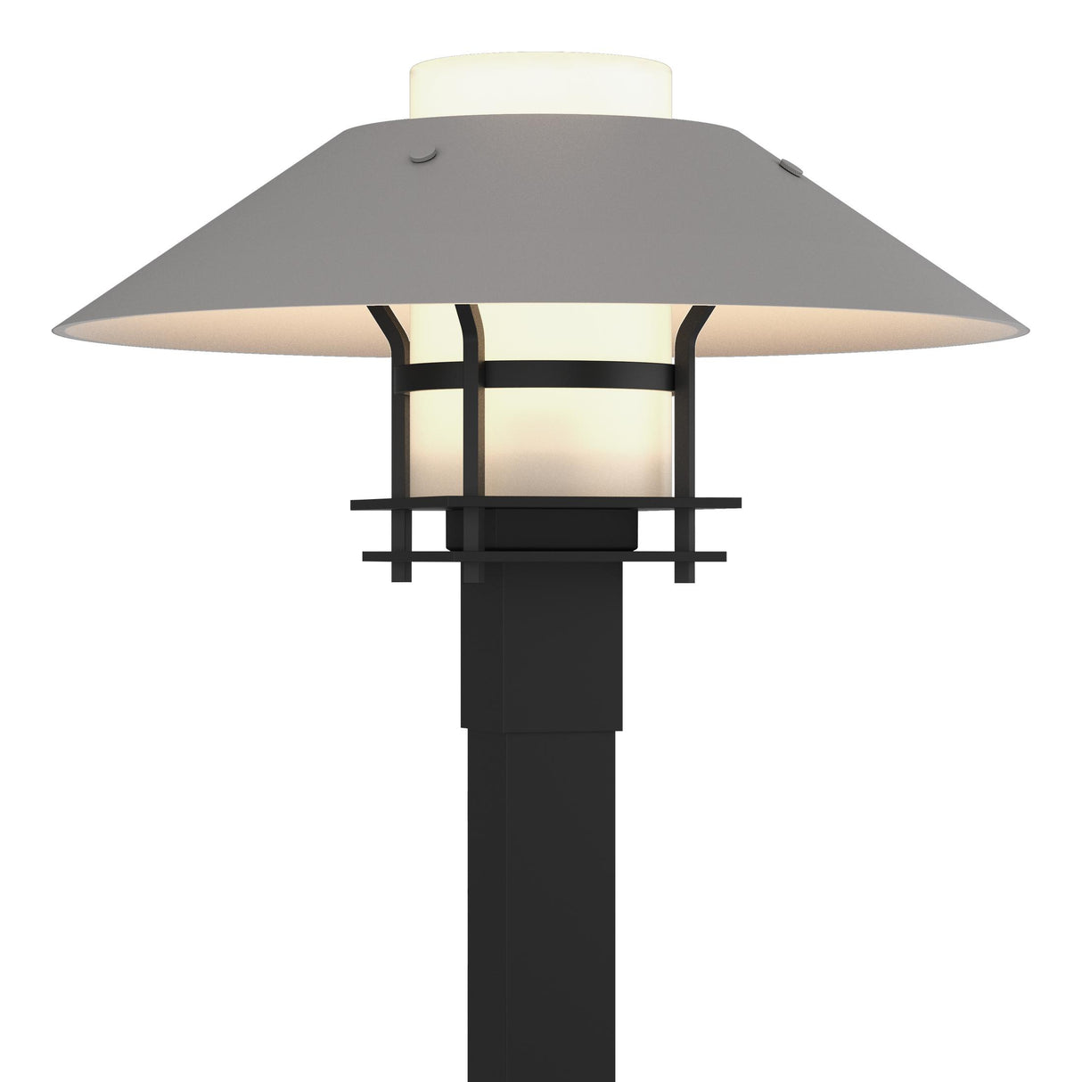 Hubbardton Forge 2021 Coastal Black Coastal Burnished Steel Opal Glass (GG) Henry Outdoor Post Light