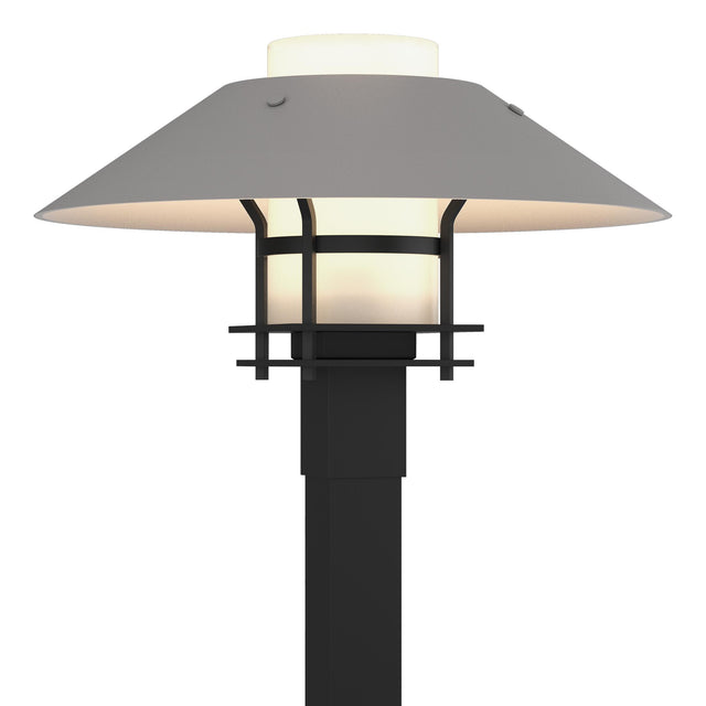 Hubbardton Forge 2021 Coastal Black Coastal Burnished Steel Opal Glass (GG) Henry Outdoor Post Light