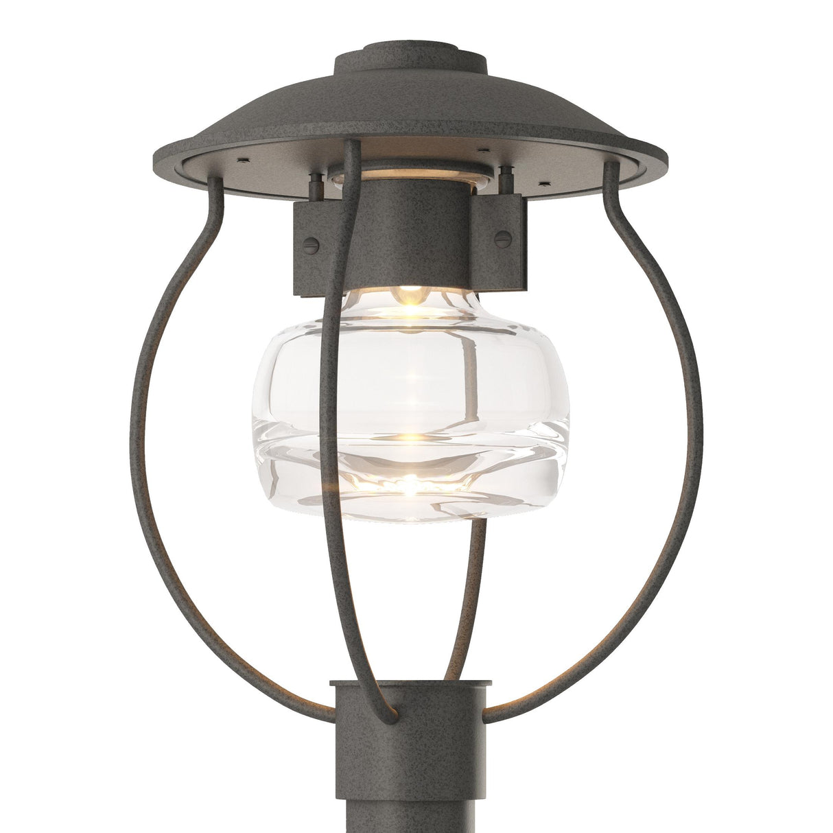 Hubbardton Forge 2022 Coastal Natural Iron Clear Glass (ZM) Mason Post Light