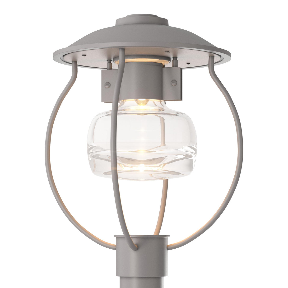 Hubbardton Forge 2022 Coastal Burnished Steel Clear Glass (ZM) Mason Post Light