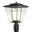 Hubbardton Forge 2010 Coastal Black Clear Glass with Opal Diffuser (ZU) Beacon Hall Outdoor Post Light