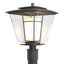 Hubbardton Forge 2010 Coastal Natural Iron Clear Glass with Opal Diffuser (ZU) Beacon Hall Outdoor Post Light