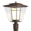 Hubbardton Forge 2010 Coastal Bronze Clear Glass with Opal Diffuser (ZU) Beacon Hall Outdoor Post Light