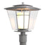 Hubbardton Forge 2010 Coastal Burnished Steel Clear Glass with Opal Diffuser (ZU) Beacon Hall Outdoor Post Light