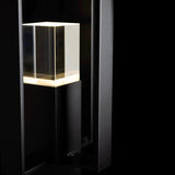 Hubbardton Forge 2021 Coastal Black Coastal Silver Clear Glass (ZM) Shadow Box Outdoor Post Light