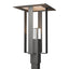 Hubbardton Forge 2021 Coastal Natural Iron Coastal Silver Clear Glass (ZM) Shadow Box Outdoor Post Light