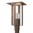 Hubbardton Forge 2021 Coastal Bronze Coastal Silver Clear Glass (ZM) Shadow Box Outdoor Post Light